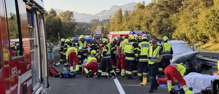 Schwerer Unfall auf der A11 Karawankenautobahn