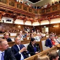 Blick in den Grazer Gemeinderatssaal bei der Angelobung