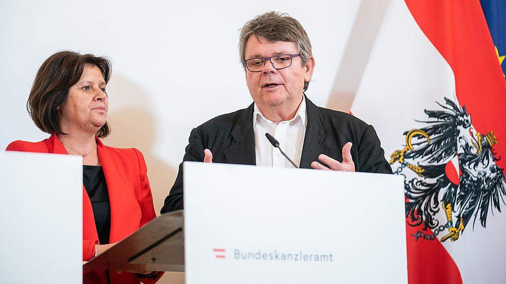 AK-Präsidentin Renate Anderl und ÖGB-Präsident Wolfgang Katzian