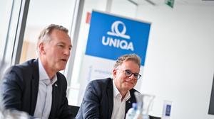  
Uniqa-Landesdirektor Hannes Kuschnig (links) und Uniqa-Vorstand Peter Humer