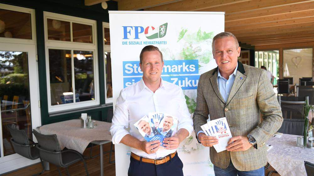 Patrick Derler und Mario Kunasek präsentierten FPÖ-Schwerpunkte