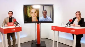 Kloiber, Glehr, Krause und Marx im News-Studio der Kleinen Zeitung