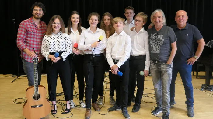 Die A Cappella Gruppe mit Juror Thomas David, Peter Pernica und Wolfgang Kosmata