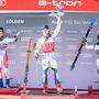 Der 20-jährige Norweger Lucas Braathen feiert seinen ersten Weltcup-Sieg vor Marco Odermatt und Gino Caviezel