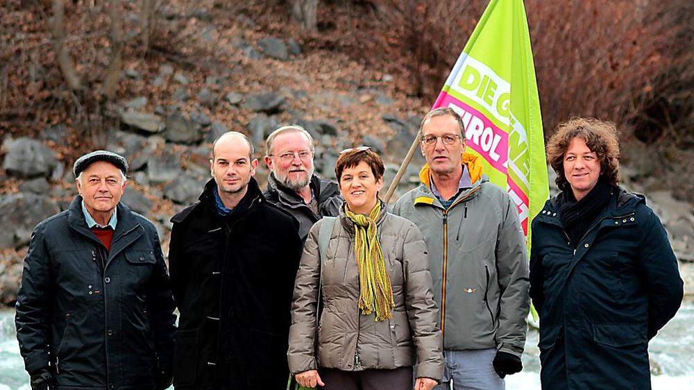 Das Grüne Team für Lienz: Richard Jörer, Bernd Salomon, Peter Wibmer, Gerlinde Kieberl, Martin Wohlgenannt, Guido Hunsamer (von links) 