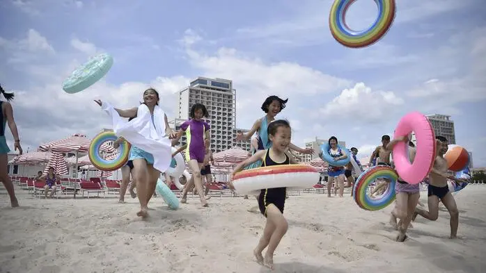 Urlaub in Nordkorea, wie ihn das Regime gerne inszeniert (Photo by KIM Won Jin / AFP)
