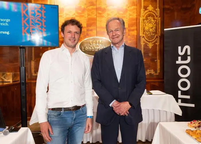 David Mayer-Heinisch, CEO von froots und Andreas Treichl