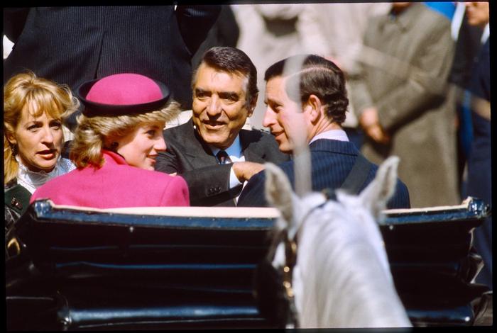 Gemeinsam in der Kutsche mit Prinz Charles und Lady Diana beim Besuch in Wien  