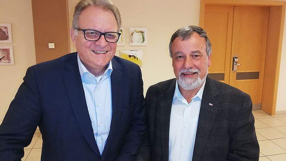 Rotkreuz-Präsident Peter Ambrozy und Gewerkschaftschef Hermann Lipitsch