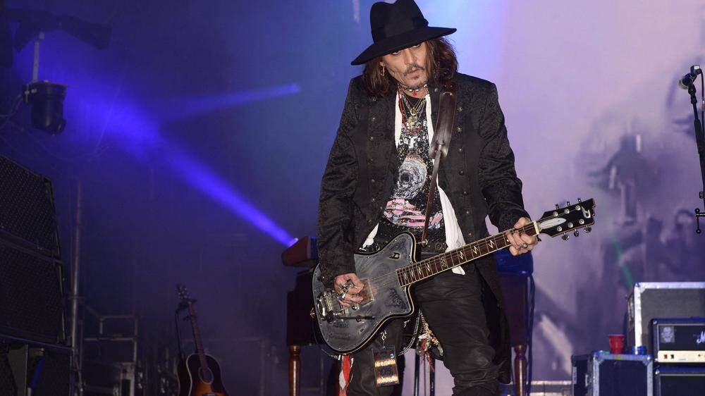 Johnny Depp beim Konzert von The Hollywood Vampires am 10. 6. in Istanbul