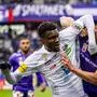 VIENNA,AUSTRIA,06.APR.25 - SOCCER - ADMIRAL Bundesliga, FK Austria Wien vs Wolfsberger AC Image shows Chibuike Nwaiwu (WAC) and Manfred Fischer (A.Wien).
Photo: GEPA pictures/ Kevin Hackner