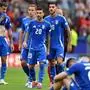 290624 KAI SCHWOERER Mattia Zaccagni of Italy C and his team mates react after their loss in the UEFA EURO, EM, Europameisterschaft,Fussball 2024 round of 16 match between Switzerland and Italy at Olympiastadion on June 29, 2024 in Berlin, Germany. 290624-CPL-SUIvITA-026