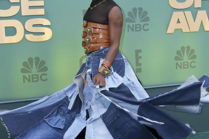 Markell Washington arrives at the People's Choice Awards on Sunday, Feb. 18, 2024, at the Barker Hangar in Santa Monica, Calif. (Photo by Jordan Strauss/Invision/AP)