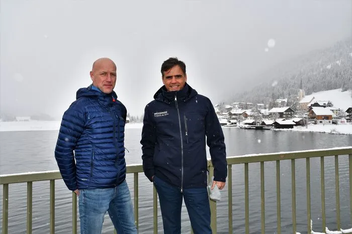 Toine Doreleijers vom Veranstalter Stichting Wintersporten und Weißensee-Touristiker Thomas Michor sind zuversichtlich.
