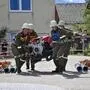 Szene eines Feuerwehrwettbewerbs