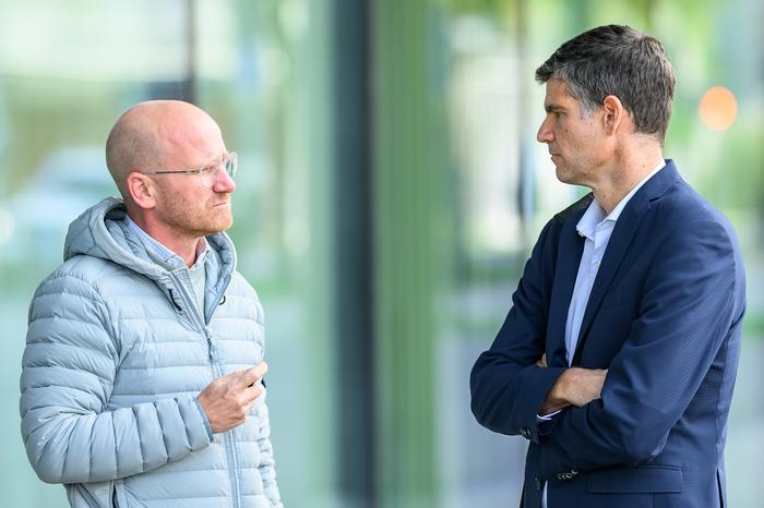 Bundesliga-Vorstand und ÖFB-CEO-Favorit Christian Ebenbauer und der scheidende ÖFB-Geschäftsführer Bernhard Neuhold