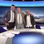 ORF-Morderator Bernhard Stöhr mit den Experten Herbert Prohaska und Roman Mählich (von links)