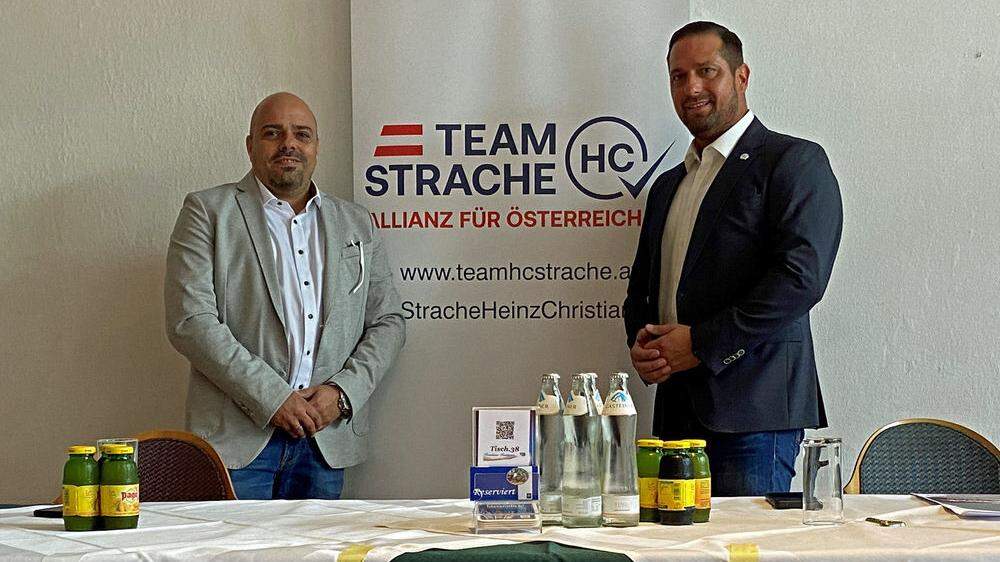 Sven Stadler (links) ist Spitzenkandidat des Team Strache, Markus Knaus ist der Listenzweite