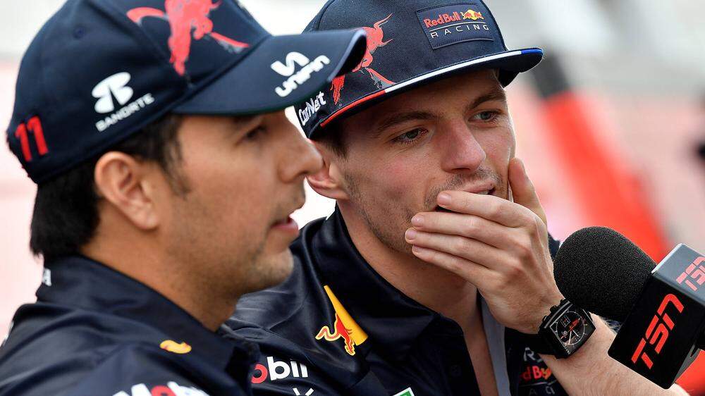Sergio Perez und Max Verstappen
