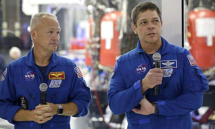 Douglas Hurley (li.) und Bob Behnken reisen zur ISS