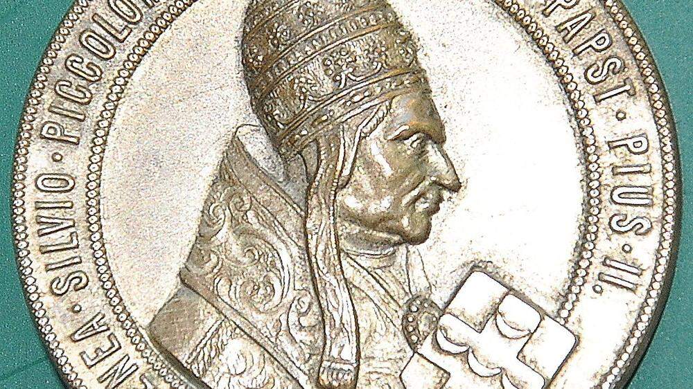 Irdninger Gedenkmünze zur 500 Jahr-Feier der Papstwahl Pius II. aus dem Jahr 1958