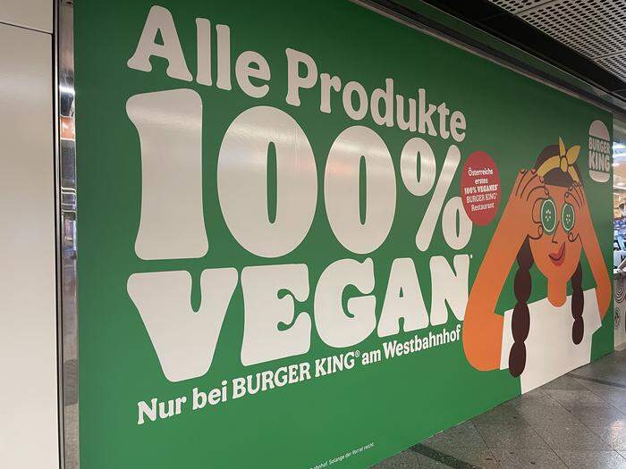 Die vegane Burger-King-Filiale am Wiener Westbahnhof: fotografiert im Juli 2022