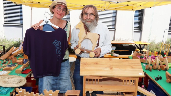 Organisator Jean Luc Lenoble mit Tochter Marie. 