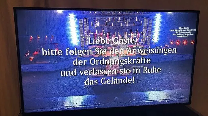 Räumungsaufforderung bei der Musi