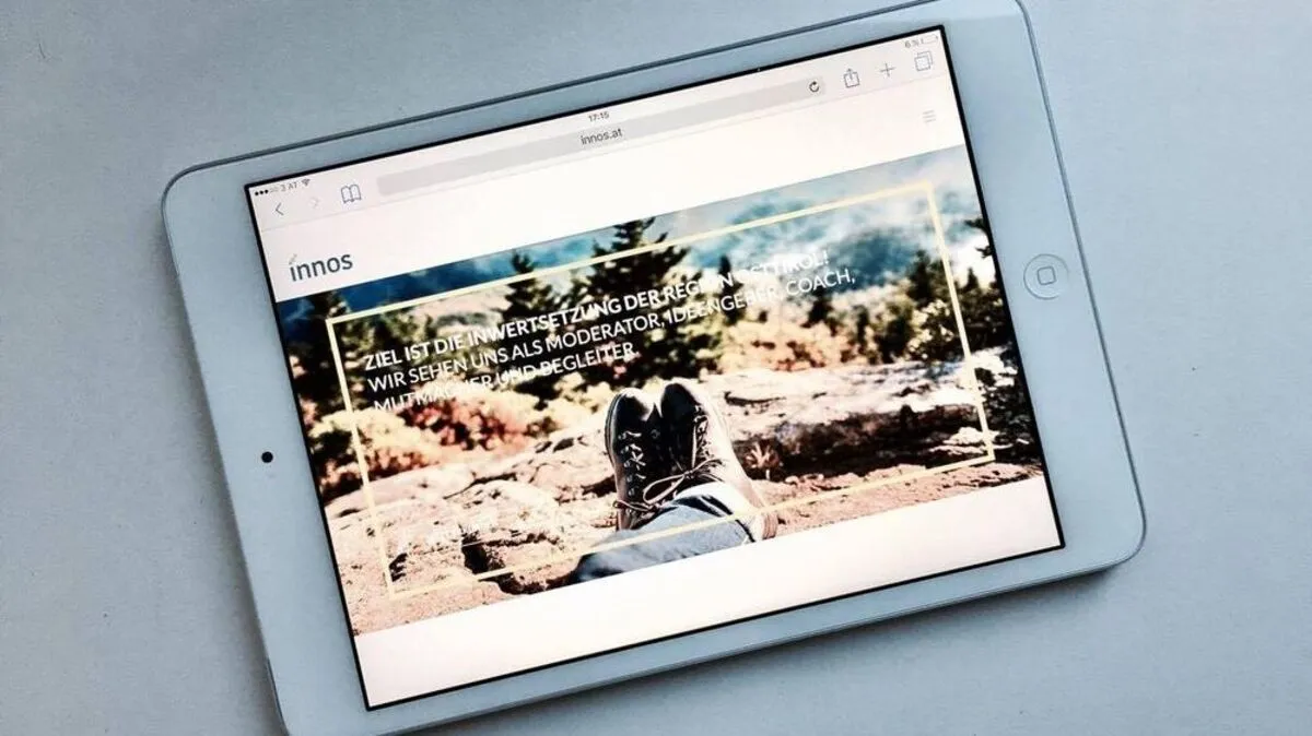 So sieht sie aus, die Innos-Homepage