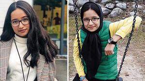 Elnas Ghorbani ist heute 17 Jahre alt (Foto links). Im Alter von zwölf Jahren (rechts) kam sie mit ihrer Familie nach Österreich – und darf bleiben