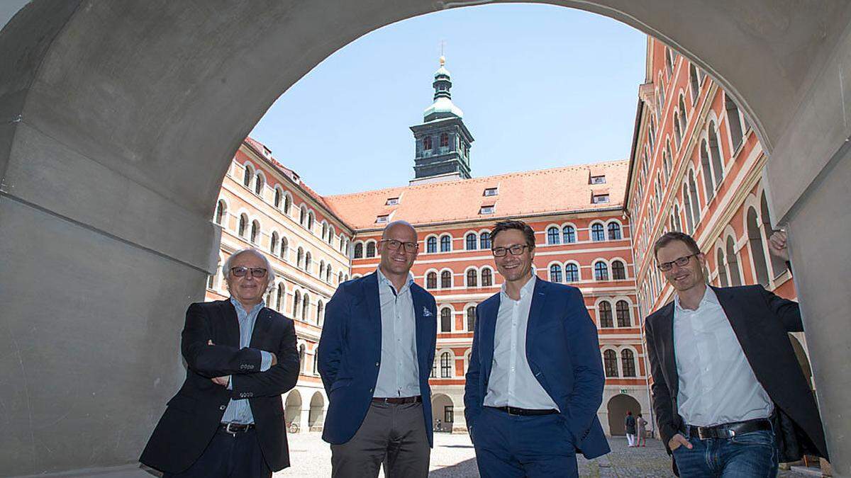 Igo Huber (Citycom), Andreas Schwarz (SANLAS Holding), Martin Binder (Steuerberatung), Gregor Reautschnig (FH CAMPUS 02)