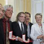 Karl Scheibmaier (rechts) bei einer Ehrung mit STS und Kulturministerin Claudia Schmied