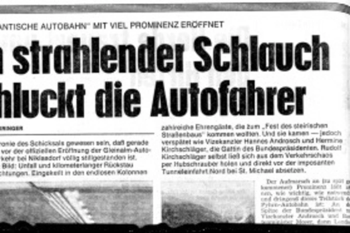 Die Kleine Zeitung berichtete ausführlich  - und wies auch auf die Problematik hin, dass es sich um einen einröhrigen Gegenverkehrstunnel handelt.