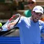 Dominic Thiem of Austria hits a return during his men's singles match against Francisco Cerundolo of Argentina at the Kooyong Classic tennis tournament in Melbourne on January 12, 2024. (Photo by William WEST / AFP) / --IMAGE RESTRICTED TO EDITORIAL USE - STRICTLY NO COMMERCIAL USE--