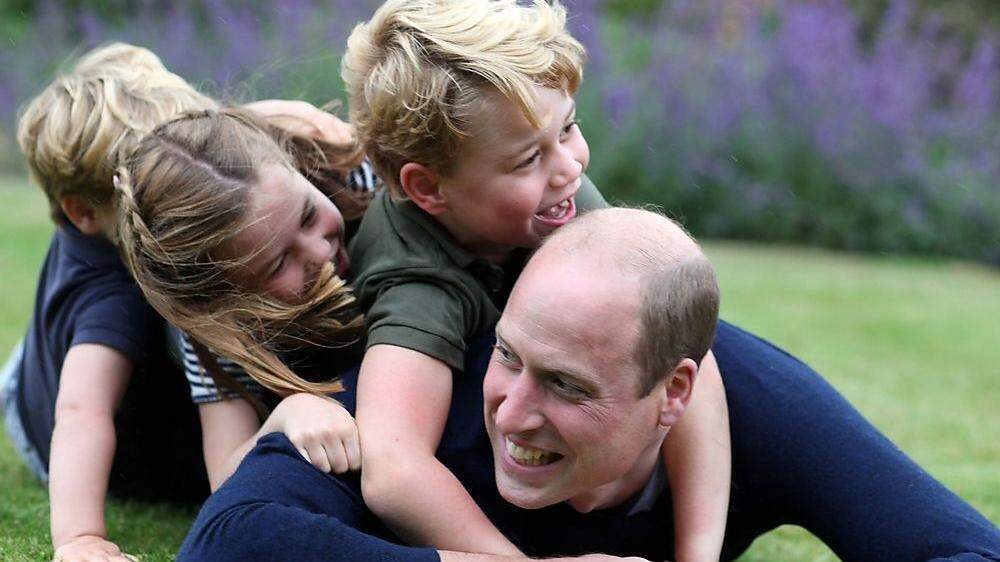 Glückliches Familienleben: William mit seinen Kindern George, Charlotte und Louis