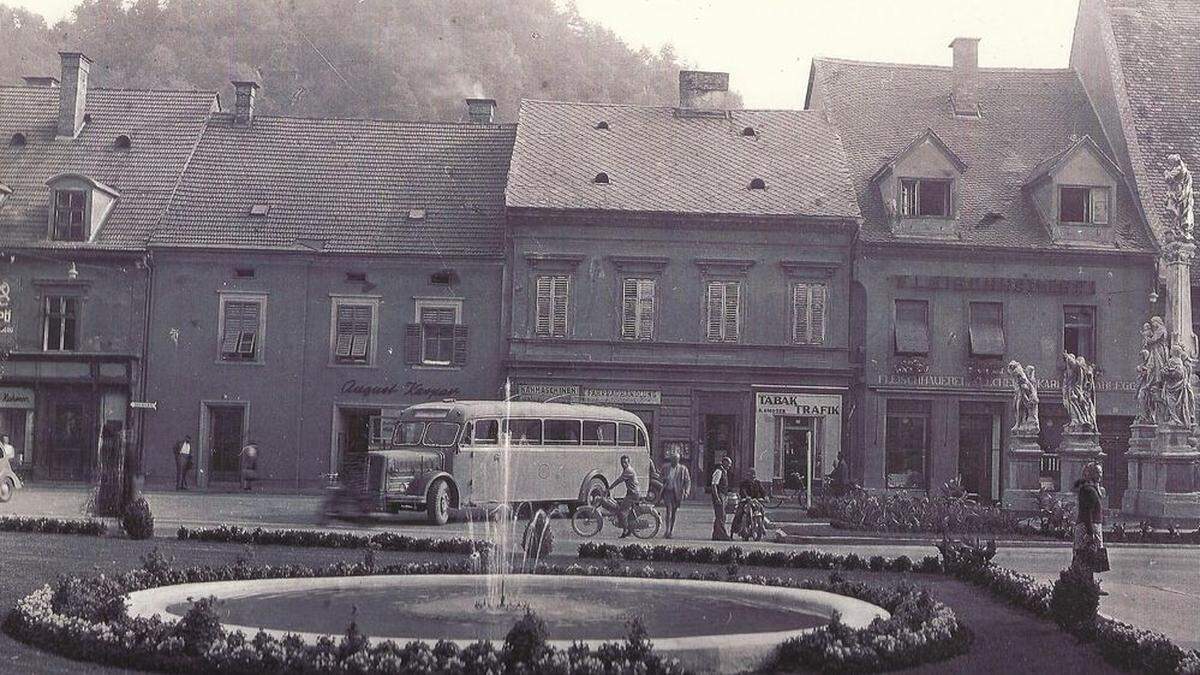 So sah der Voitsberger Hauptplatz in den 1950er-Jahren aus