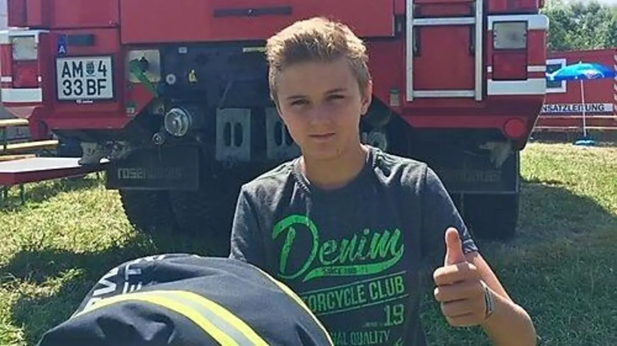 Der 13-jährige Dominic von der Feuerwehrjugend