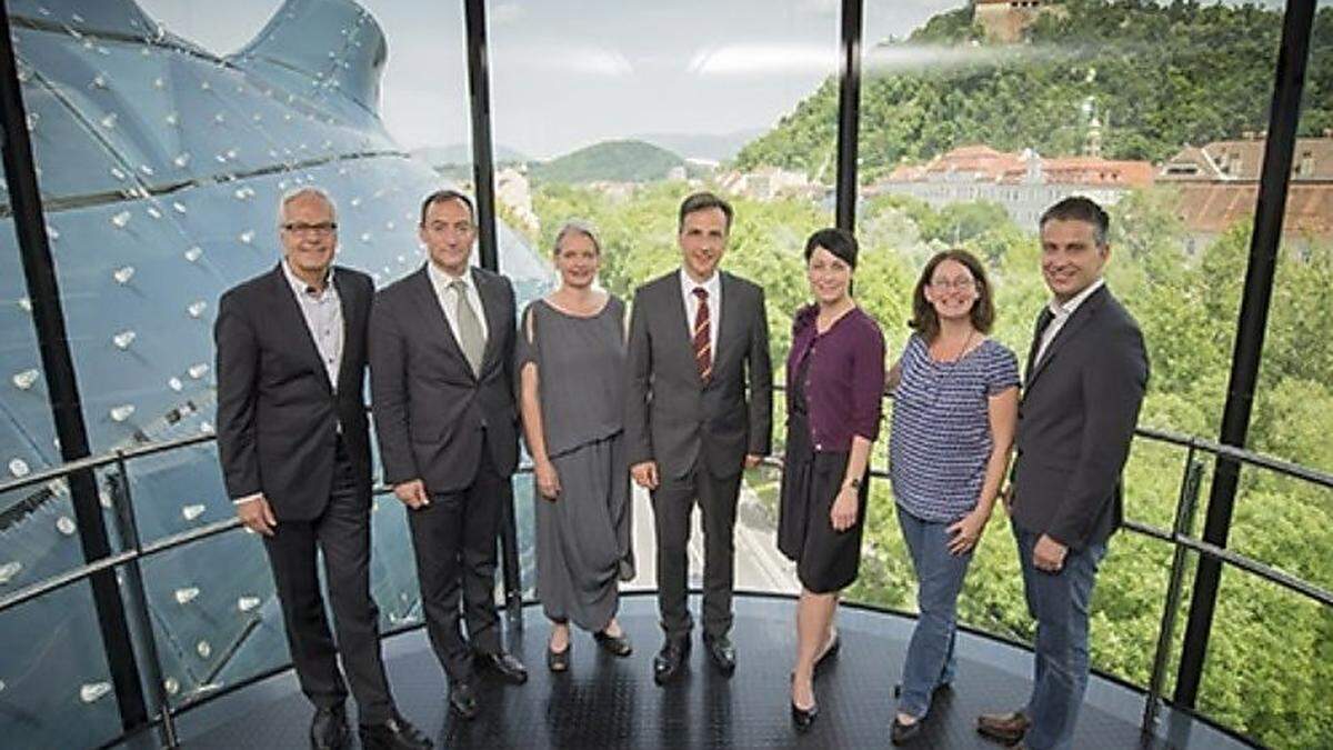 Die Grazer Stadtregierung rund um Bürgermeister Nagl