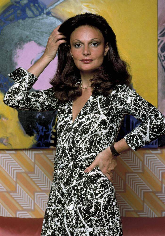 Diane von Fürstenberg im Wrap Dress“ im Jahr 1975