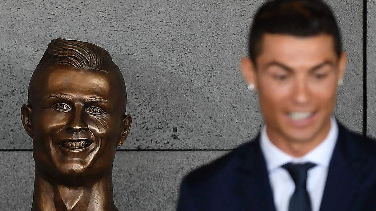 Cristiano Ronaldo war bei der Präsentation seiner Statue dabei