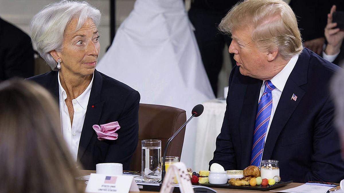 IWF-Chefin Christine Lagarde und US-Präsident Donald Trump