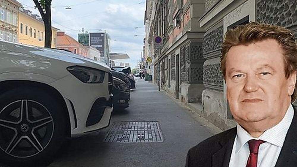Der Chef des Parkgebührenreferats, Gottfried Pobatschnig, ist alarmiert. Wer künftig so parkt, riskiert einen Strafzettel.