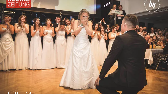 Der Höhepunkt des Ballwochenendes: Der Heiratsantrag!