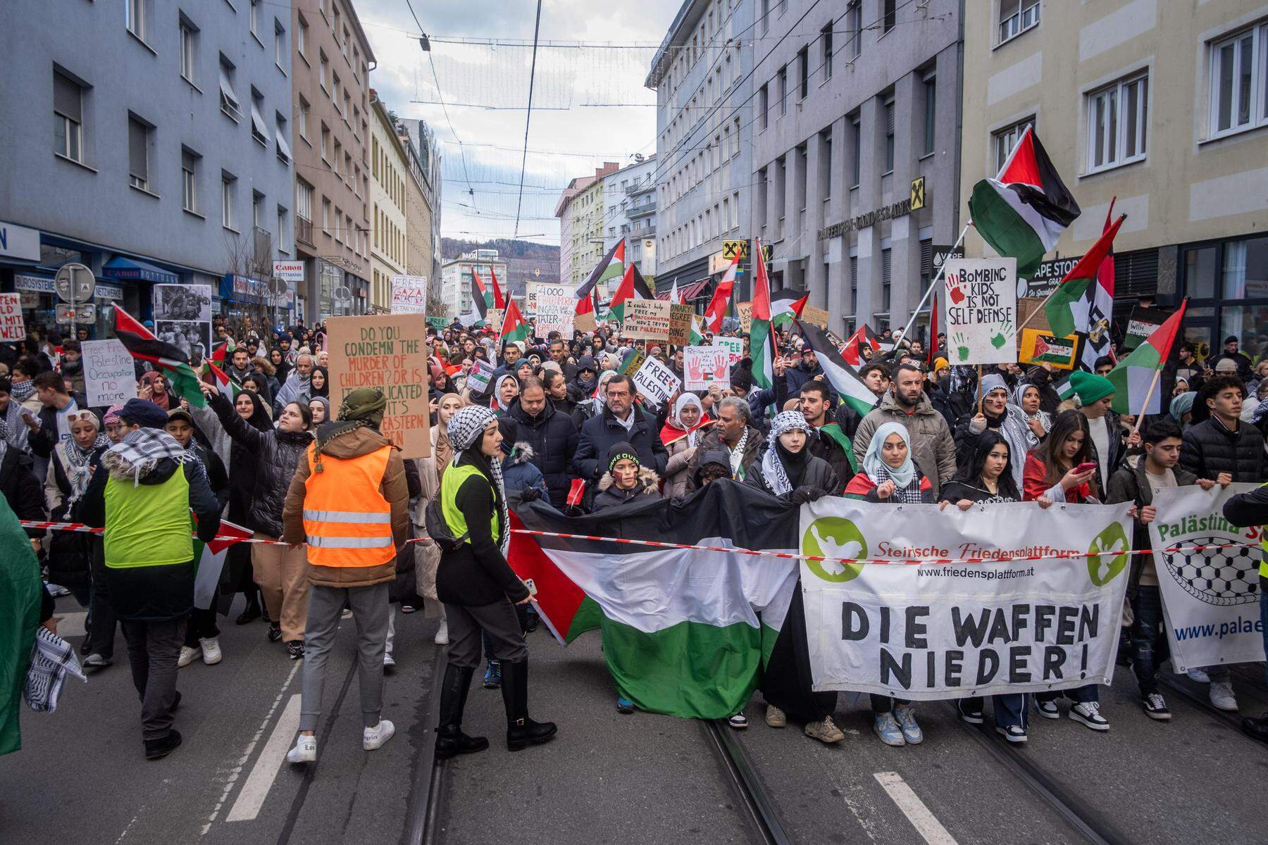 Von 16 bis 17.30 Uhr: Erneut Pro-Palästina-Demo in Graz
