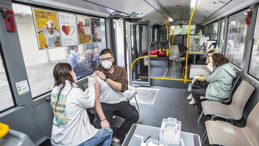 Der Impfbus macht zwölfmal in Graz Station