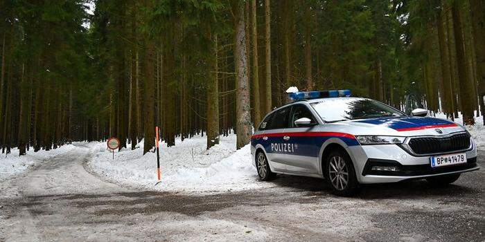 Der Tatort auf einem Forstweg in Bad Leonfelden