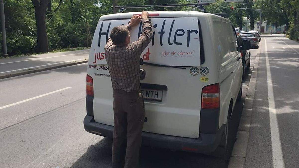 Der Tatverdächtige fuhr mehrmals mit &quot;Heil Hitler&quot;-Aufschrift durch Graz