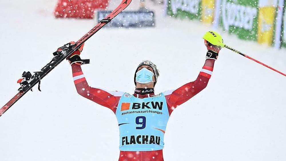 Manuel Feller siegte in Flachau
