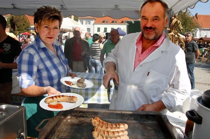 Auf die Besucher warteten Milch- und Fleischerzeugnisse unter dem spannenden Motto "Scha(r)f".