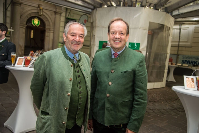 Reinhart Grundner (ORF) und Othmar Ederer (Grawe Generaldirektor).